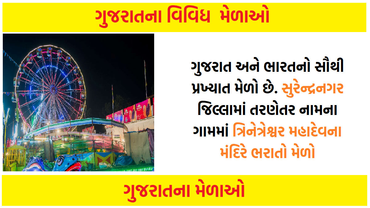 ગુજરાતના વિવિધ મેળાઓ, સ્થળ વિષે જાણ કારી, ગુજરાતના મેળાઓ