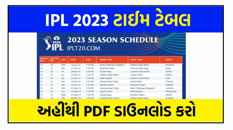 BCCI Announces Schedule For TATA IPL 2023
